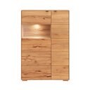 Zerro Doppelvitrine mit Beleuchtung Wildkernbuche/Kernbuche 96 x 42 x 140 cm