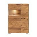 Zerro Doppelvitrine mit Beleuchtung Wildeiche/Eiche 96 x 42 x 140 cm