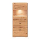Zerro Vitrine mit Beleuchtung Wildkernbuche/Kernbuche 60 x 42 x 140 cm