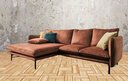 Vilmers Eckgarnitur Suny braun Armlehne rechts, Longchair links, 286x163 cm