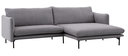 Vilmers Sofa mit Longchair Suny Nordby Armlehne links, Longchair rechts