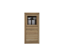 Massivholz Vitrine Delft 1-türig klein B 65 x H 141 x T 37 cm, Kernbuche geölt