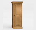 Massivholz Vitrine mit Holztür Bergen Landhausstil 65,3x163,4x45cm, komplett gelaugt/geölt