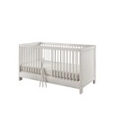 Wohnglücklich Babybett Vita aus massiver Kiefer 146 x 79 x 76 cm, weiß