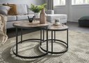 Couchtisch Happy aus recyceltem Teakholz Ø/H: ca. 45 x 35 cm und 58 x 39 cm
