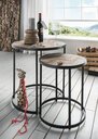Couchtisch Happy aus recyceltem Teakholz Ø/H: ca. 40 x 49 cm und 54 x 60 cm