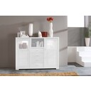 Wohnglücklich Highboard II Vita aus massiver Kiefer 168 x 127 x 43 cm, weiß