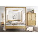 Himmelbett Solvita 200x100 cm, gelaugt