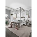 Himmelbett Solvita 200x100 cm, weiß
