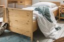 Infans Einzelbett Solvita aus massiver Kiefer laugenfarbig, Einzelbett