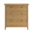 Kommode II Solvita aus massiver Kiefer 91 x 91 x 40 cm, laugenfarbig
