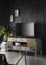 TV Lowboard GOA aus Mangoholz und recycelten Althölzer B/H/T: ca. 128 x 62 x 45 cm