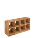 Würfelregal Massivholz Wildeiche DIRG 4x2 Fächer, 180,5 x 87 x 34 cm