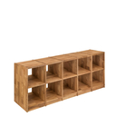 Würfelregal Massivholz Wildeiche DIRG 5x2 Fächer, 225 x 87 x 34 cm