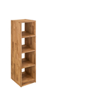 Würfelregal Massivholz Wildeiche DIRG 1x4 Fächer, 47 x 164 x 34 cm