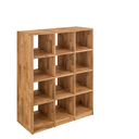 Würfelregal Massivholz Wildeiche DIRG 3x4 Fächer, 136 x 164 x 34 cm